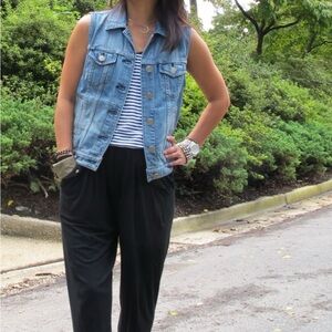 Rue 21 Jean Sleeveless Vest Jacket Large